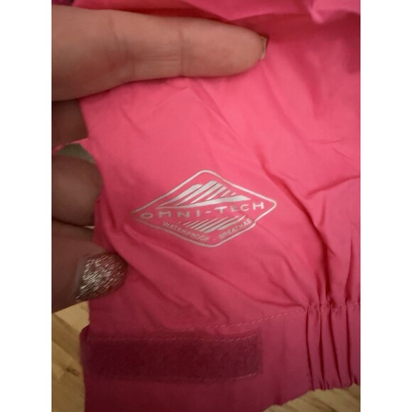 Columbia Girls Raincoat Sz M Medium 10-12 Hot Pink Rain Jacket omni Tech - Picture 2 of 8